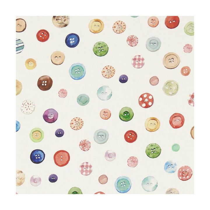 Button Box Cream by Clarke And Clarke Designer Fabric CLARKE & CLARKE VILLAGE LIFE COTTON - 100% Spain MEDIUM Horizontal: 13.58 and Vertical: 13.7 55 - Swanky Fabrics -