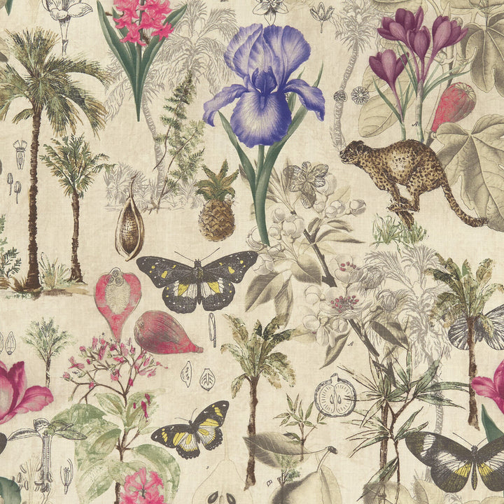 Botany Summer by Clarke And Clarke Designer Fabric CLARKE & CLARKE EXOTICA COTTON - 100% India HEAVY Horizontal: 27.125 and Vertical: 27.125 55.125 - Swanky Fabrics -
