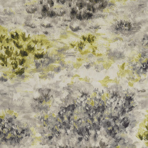 Fiore Charcoal/Chartreuse by Clarke And Clarke Designer Fabric