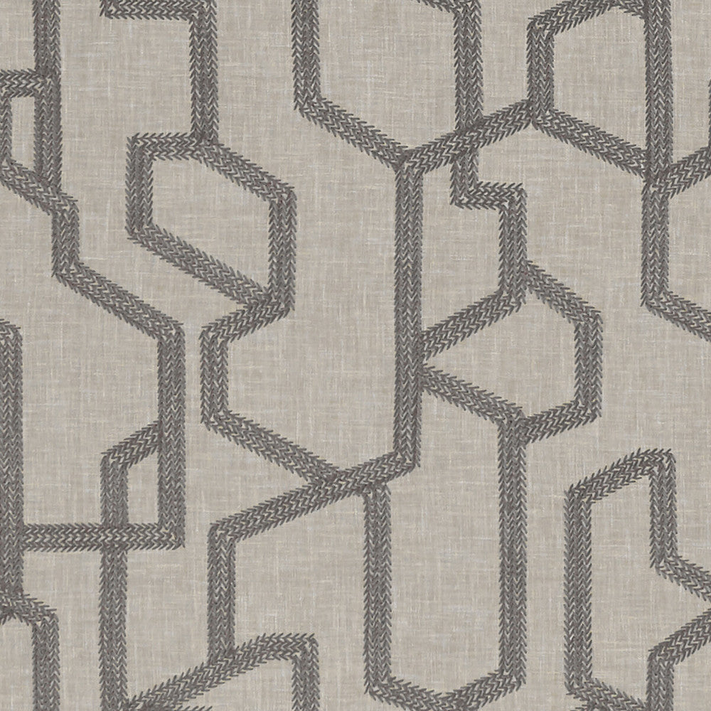 Labyrinth Charcoal by Clarke And Clarke Fabric Clarke And Clarke Fabric Labyrinth CharcoalFabric CLARKE & CLARKE EXOTICA POLYESTER - 52%;COTTON - 48% India </p><p>Repeat: H: 12.875, V: 12.5 54 - Fabric Carolina -