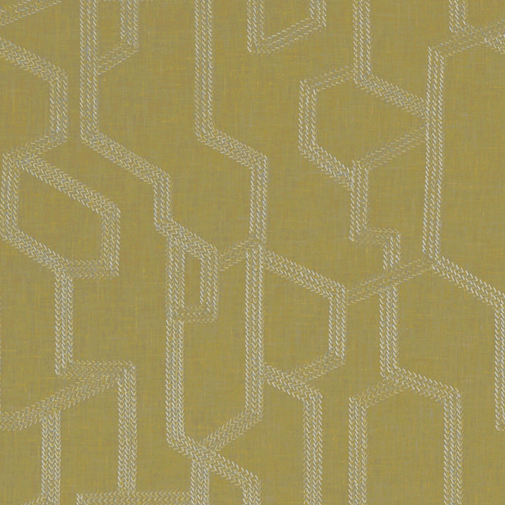 Labyrinth Citron by Clarke And Clarke Designer Fabric CLARKE & CLARKE EXOTICA POLYESTER - 52%;COTTON - 48% India - Horizontal: 12.875 and Vertical: 12.5 54 - Swanky Fabrics -