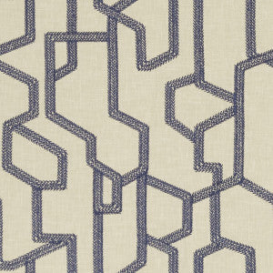 Labyrinth Midnight by Clarke And Clarke Designer Fabric