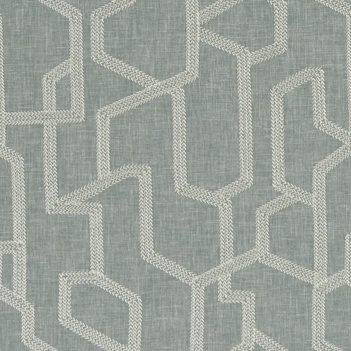 Labyrinth Mineral by Clarke And Clarke Designer Fabric CLARKE & CLARKE EXOTICA POLYESTER - 52%;COTTON - 48% India Horizontal: 12.875 and Vertical: 12.5 54 - Swanky Fabrics -