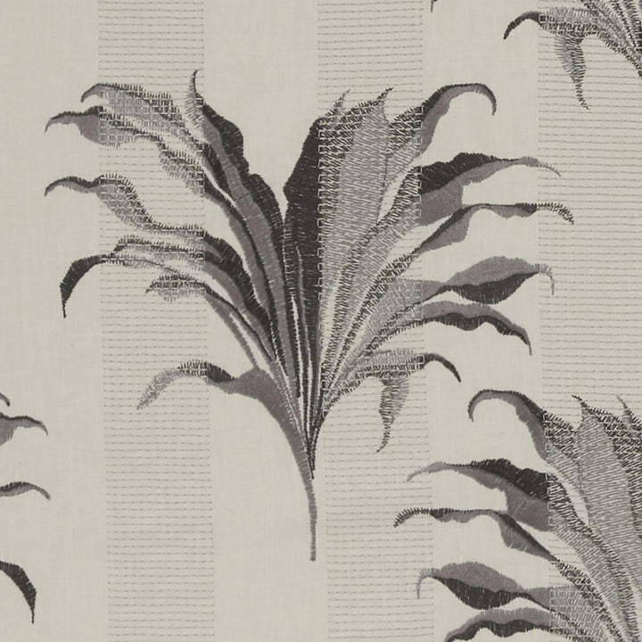 Palma Charcoal by Clarke And Clarke Designer Fabric CLARKE & CLARKE EXOTICA POLYESTER - 52%;COTTON - 48% India - Horizontal: 17 and Vertical: 12.875 54 - Swanky Fabrics -