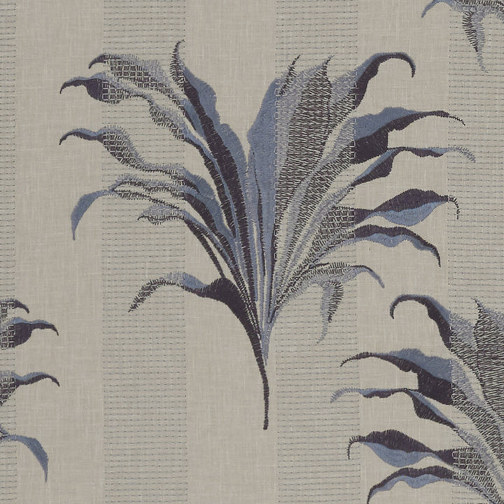 Palma Denim/Midnight by Clarke And Clarke Designer Fabric CLARKE & CLARKE EXOTICA POLYESTER - 52%;COTTON - 48% India - Horizontal: 17 and Vertical: 12.875 54 - Swanky Fabrics -