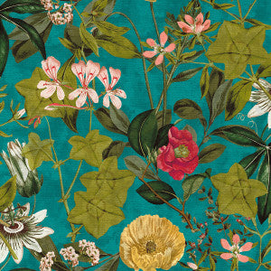 Passiflora Kingfisher by Clarke And Clarke Designer Fabric