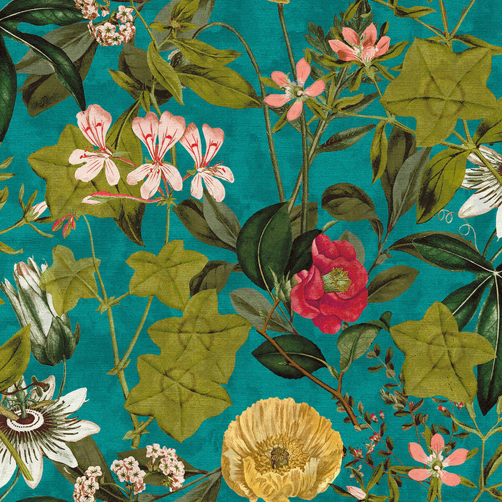Passiflora Kingfisher by Clarke And Clarke Fabric Clarke And Clarke Fabric Passiflora KingfisherFabric CLARKE & CLARKE EXOTICA POLYESTER - 100% India </p><p>Repeat: H: 54, V: 27 54.75 - Fabric Carolina -