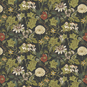 Passiflora Noir Velvet by Clarke And Clarke Designer Fabric