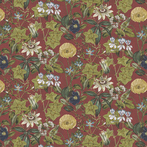 Passiflora Rouge Velvet by Clarke And Clarke Designer Fabric