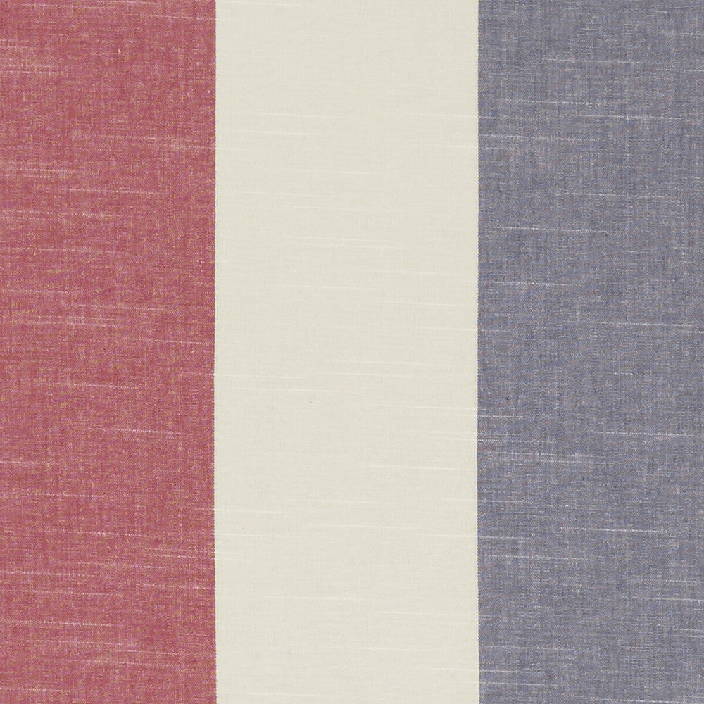 Buckton Denim/Red by Clarke And Clarke Designer Fabric CLARKE & CLARKE BEMPTON COTTON - 100% India - Horizontal: 13.625 and Vertical: 0 55.125 - Swanky Fabrics -