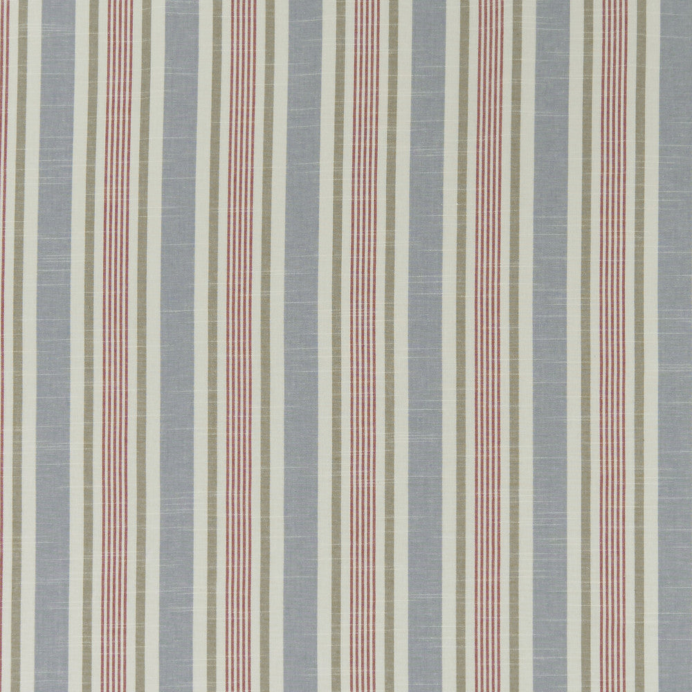 Mappleton Denim/Red by Clarke And Clarke Designer Fabric CLARKE & CLARKE BEMPTON COTTON - 100% India Horizontal: 4.5 and Vertical: 0 55.125 - Swanky Fabrics -