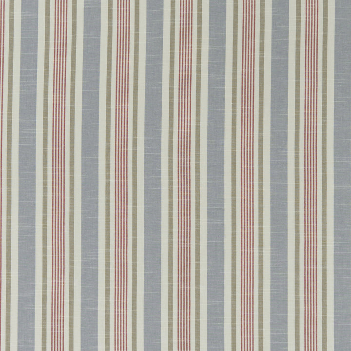 Mappleton Denim/Red by Clarke And Clarke Designer Fabric CLARKE & CLARKE BEMPTON COTTON - 100% India - Horizontal: 4.5 and Vertical: 0 55.125 - Swanky Fabrics -