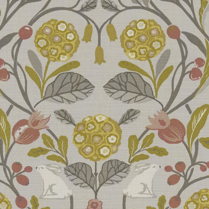 Forester Ochre by Clarke And Clarke Designer Fabric CLARKE & CLARKE SHERWOOD COTTON - 100% Turkey MEDIUM Horizontal: 18 and Vertical: 16.1 54 - Swanky Fabrics -