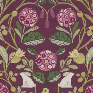 Forester Plum by Clarke And Clarke Designer Fabric