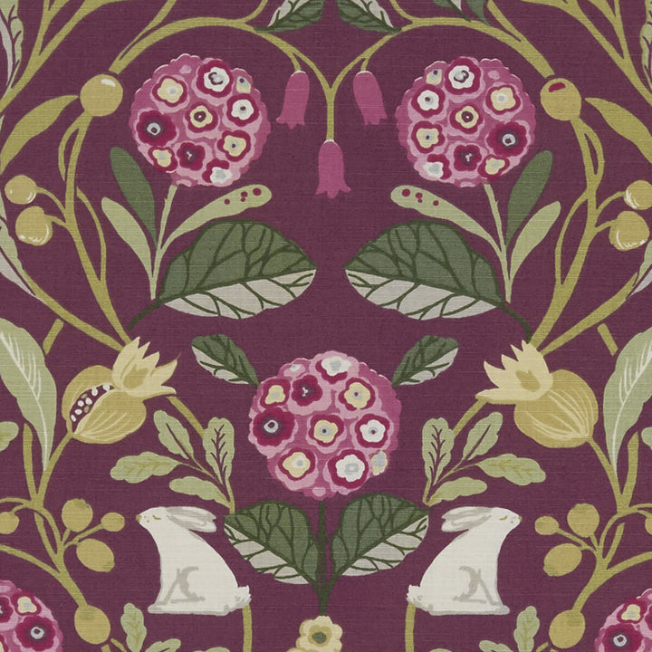 Forester Plum by Clarke And Clarke Fabric Clarke And Clarke Fabric Forester PlumFabric CLARKE & CLARKE SHERWOOD COTTON - 100% Turkey </p><p>Repeat: H: 18, V: 16.1 54 - Fabric Carolina -