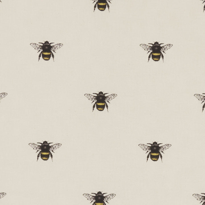 Abeja Ivory by Clarke And Clarke Designer Fabric CLARKE & CLARKE EDEN COTTON - 90%;LINEN - 10% Spain MEDIUM Horizontal: 6.75 and Vertical: 6.375 54.375 - Swanky Fabrics -