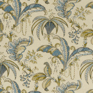 Ophelia Teal/Spice by Clarke And Clarke Designer Fabric