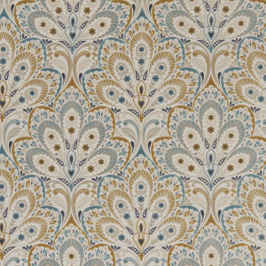 Persia Teal/Spice by Clarke And Clarke Designer Fabric