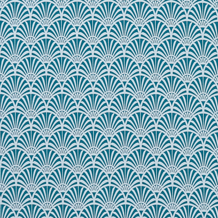 Zellige Teal by Clarke And Clarke Designer Fabric CLARKE & CLARKE PRINCE OF PERSIA POLYESTER - 35%;VISCOSE - 34%;COTTON - 31% India Horizontal: 3.75 and Vertical: 3.625 55.625 - Swanky Fabrics -