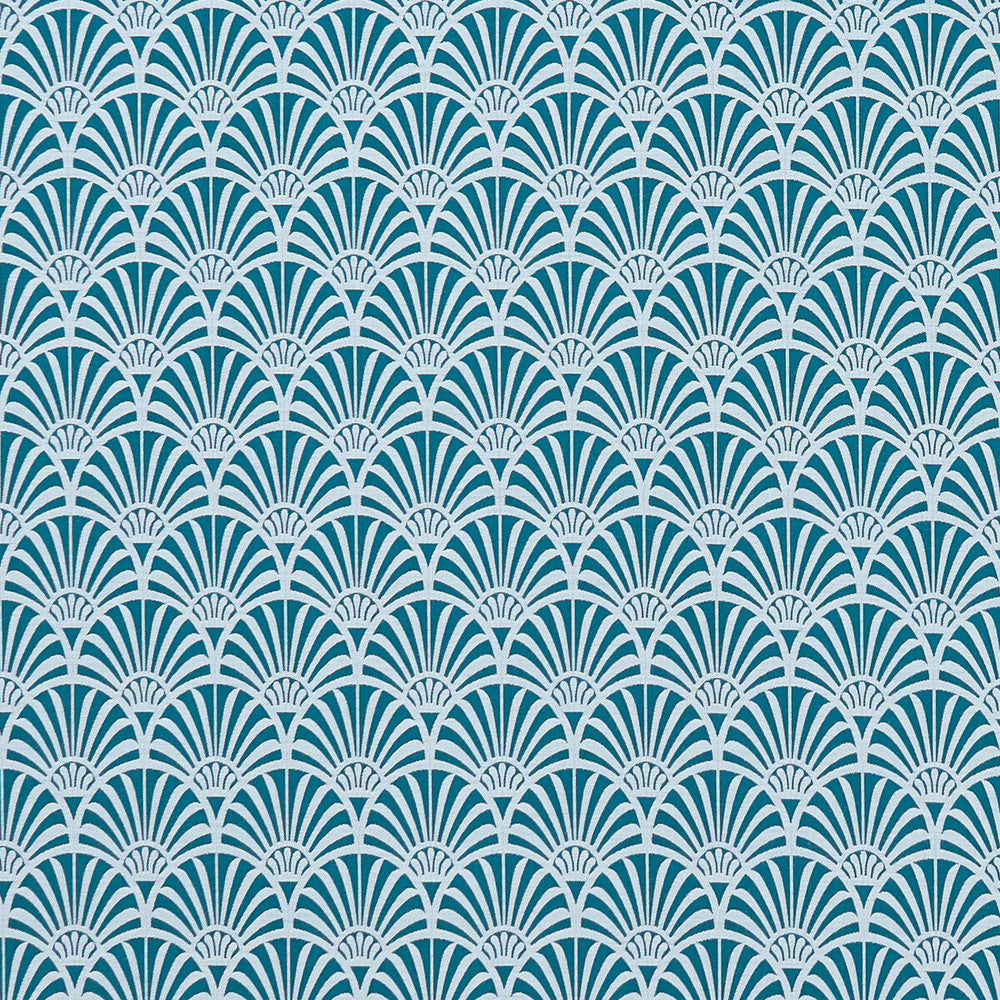 Zellige Teal by Clarke And Clarke Designer Fabric CLARKE & CLARKE PRINCE OF PERSIA POLYESTER - 35%;VISCOSE - 34%;COTTON - 31% India - Horizontal: 3.75 and Vertical: 3.625 55.625 - Swanky Fabrics -