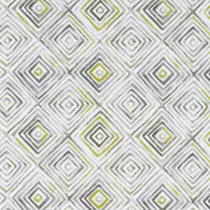 Otis Chartreuse/Charcoal by Clarke And Clarke Designer Fabric
