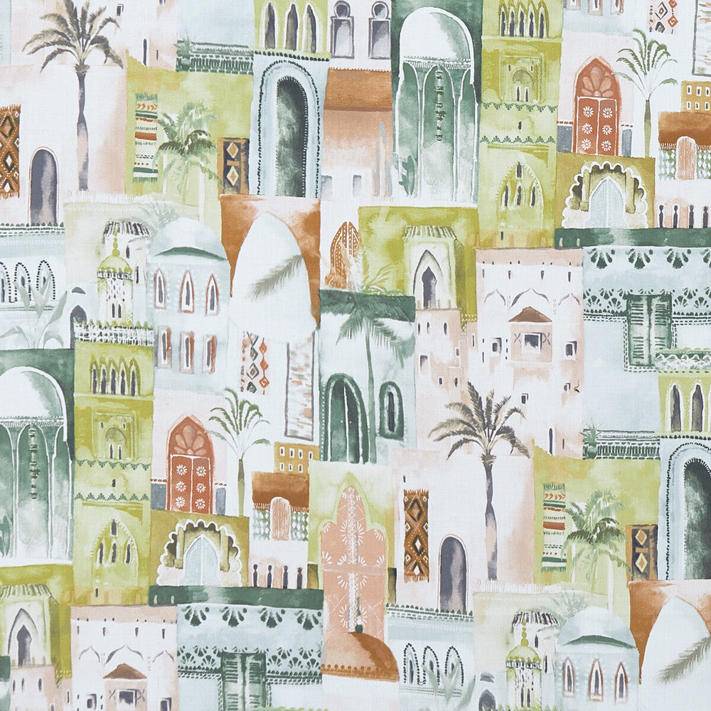 Marrakech Apple by Clarke And Clarke Designer Fabric CLARKE & CLARKE PRINCE OF PERSIA COTTON - 100% India HEAVY Horizontal: 26.75 and Vertical: 24.813 53.625 - Swanky Fabrics -