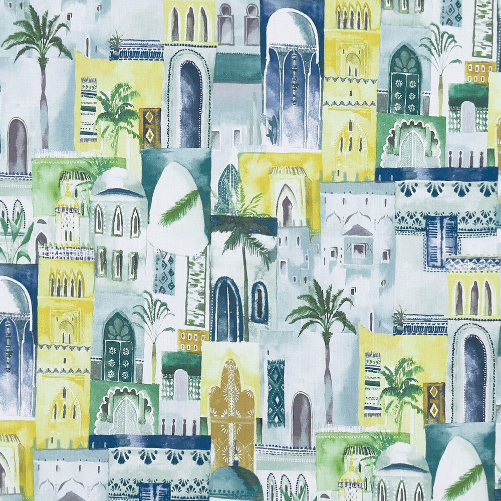 Marrakech Mineral by Clarke And Clarke Designer Fabric CLARKE & CLARKE PRINCE OF PERSIA COTTON - 100% India HEAVY Horizontal: 26.75 and Vertical: 24.813 53.625 - Swanky Fabrics -