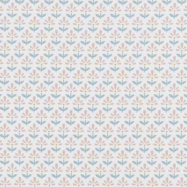 Fleur Blush/Mineral by Clarke And Clarke Designer Fabric CLARKE & CLARKE CO-ORDINATES COTTON - 100% Turkey MEDIUM Horizontal: 1.375 and Vertical: 2.5 54 - Swanky Fabrics -