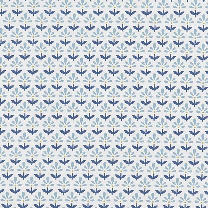 Fleur Denim by Clarke And Clarke Designer Fabric CLARKE & CLARKE CO-ORDINATES COTTON - 100% Turkey MEDIUM Horizontal: 1.375 and Vertical: 2.5 54 - Swanky Fabrics -
