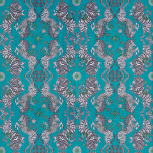 Caspian Velvet Teal by Clarke And Clarke Designer Fabric