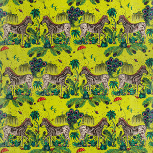 Lost World Velvet Lime by Clarke And Clarke Designer Fabric