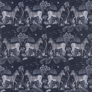 Lostworld Navy by Clarke And Clarke Designer Fabric