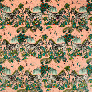 Lost World Velvet Pink by Clarke And Clarke Designer Fabric
