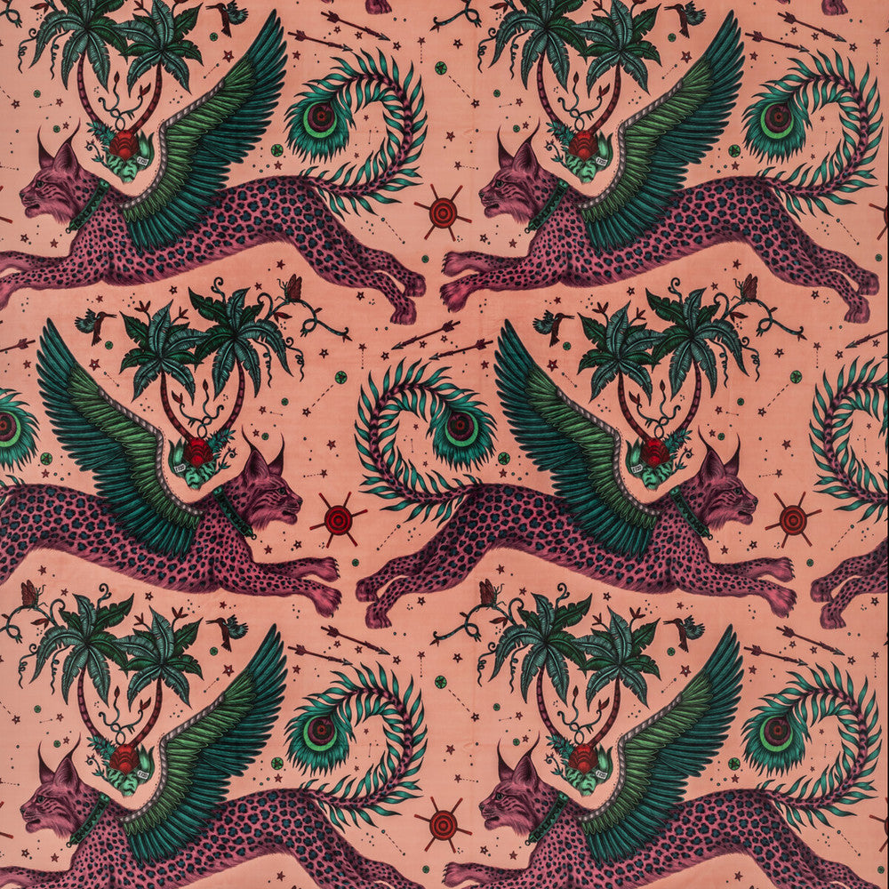 Lynx Velvet Coral by Clarke And Clarke Fabric Clarke And Clarke Fabric Lynx Velvet CoralFabric WILDERIE BY EMMA J SHIPLEY FOR C&C POLYESTER - 100% Spain </p><p>Repeat: H: 27, V: 34.1 55 - Fabric Carolina -