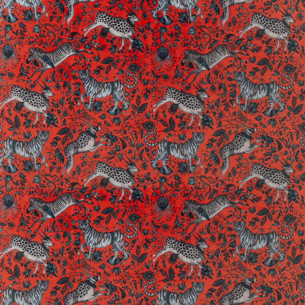 Protea Velvet Coral by Clarke And Clarke Fabric Clarke And Clarke Fabric Protea Velvet CoralFabric WILDERIE BY EMMA J SHIPLEY FOR C&C POLYESTER - 100% Spain </p><p>Repeat: H: 27, V: 25.36 55 - Fabric Carolina -
