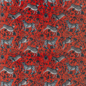 Protea Velvet Coral by Clarke And Clarke Designer Fabric