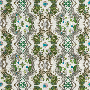 Caspian Satin Lime by Clarke And Clarke Designer Fabric