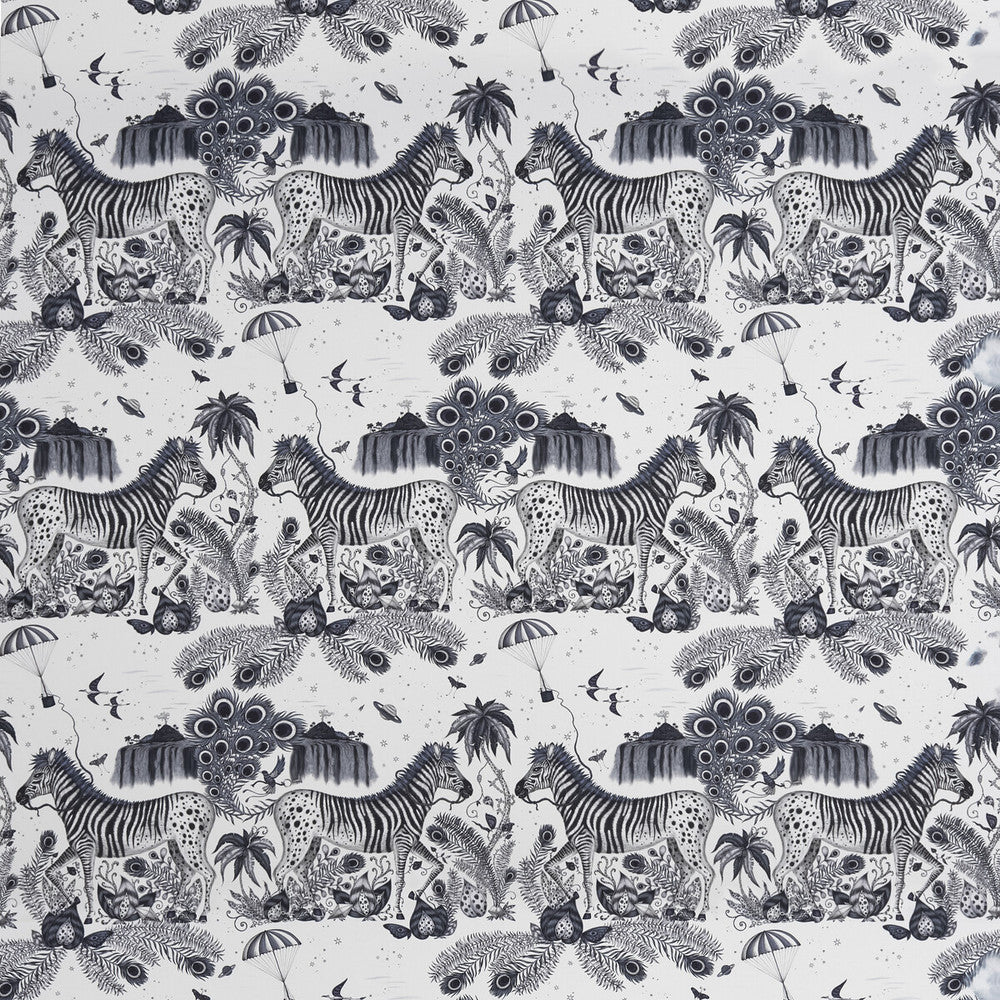 Lost World Satin Blue by Clarke And Clarke Fabric Clarke And Clarke Fabric Lost World Satin BlueFabric WILDERIE BY EMMA J SHIPLEY FOR C&C COTTON - 100% United Kingdom </p><p>Repeat: H: 27, V: 34.65 54 - Fabric Carolina -
