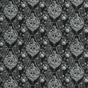 Silverback Satin Black by Clarke And Clarke Designer Fabric