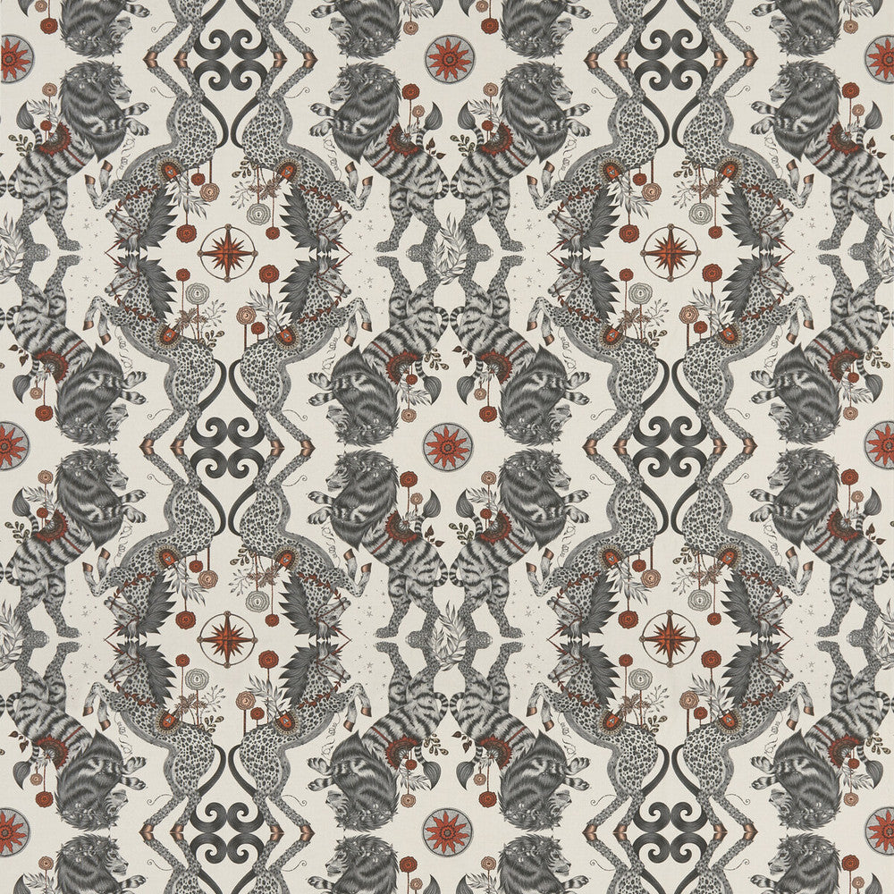 Caspian Linen Nude by Clarke And Clarke Designer Fabric WILDERIE BY EMMA J SHIPLEY FOR C&C COTTON - 60%;LINEN - 40% Spain HEAVY Horizontal: 27 and Vertical: 25.12 54 - Swanky Fabrics -