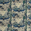 Frontier Linen Blue by Clarke And Clarke Designer Fabric