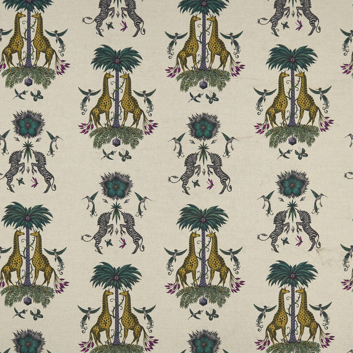 Creatura Linen Yellow by Clarke And Clarke Designer Fabric WILDERIE BY EMMA J SHIPLEY FOR C&C COTTON - 60%;LINEN - 40% Spain HEAVY Horizontal: 27 and Vertical: 34.34 54 - Swanky Fabrics -