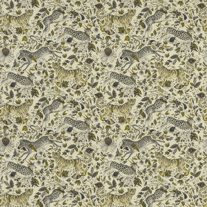 Protea Linen Gold by Clarke And Clarke Designer Fabric