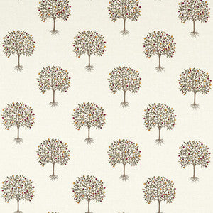 Bergamot Multi/Linen by Clarke And Clarke Designer Fabric