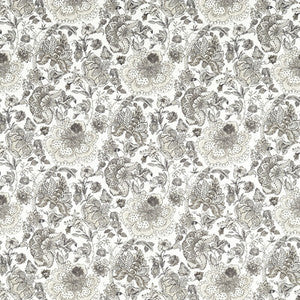 Lucienne Charcoal/Linen by Clarke And Clarke Designer Fabric