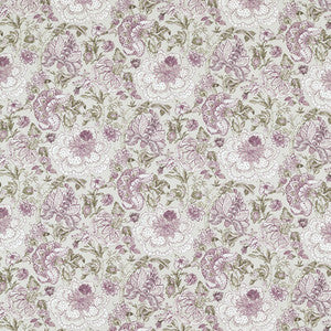 Lucienne Raspberry/Linen by Clarke And Clarke Designer Fabric