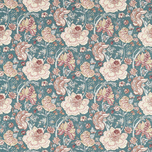 Lucienne Teal by Clarke And Clarke Designer Fabric