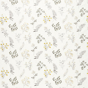 Brigitte Pewter/Chartreuse by Clarke And Clarke Designer Fabric