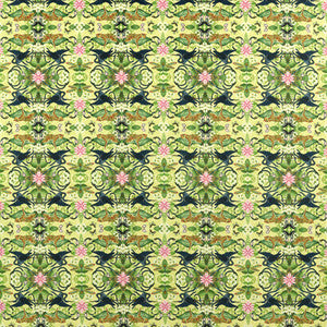 Wonderlust Tea Story Citron Velvet by Clarke And Clarke Designer Fabric