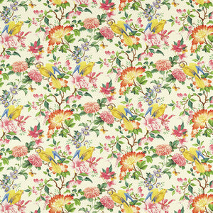Golden Parrot Ivory by Clarke And Clarke Designer Fabric